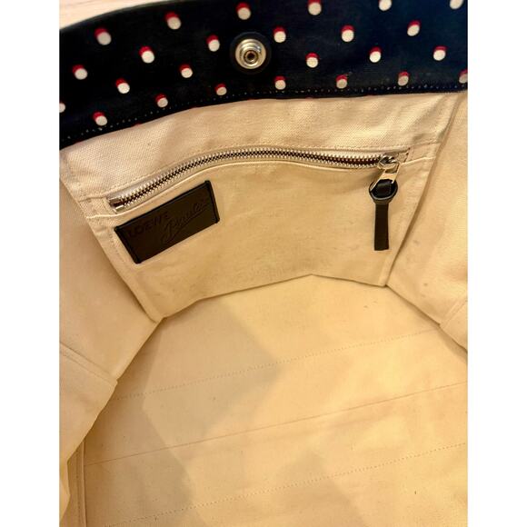 Loewe Paula's Ibiza Close to Paradise Black Polka Dot Canvas Leather Tote Bag - Picture 15 of 16